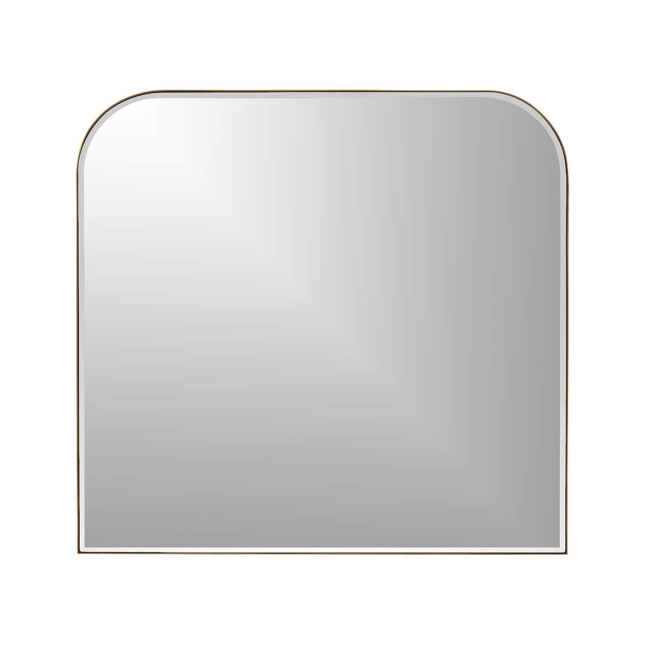 Edge Brass Minimalist Mirror + Reviews | Crate & Barrel | Crate & Barrel