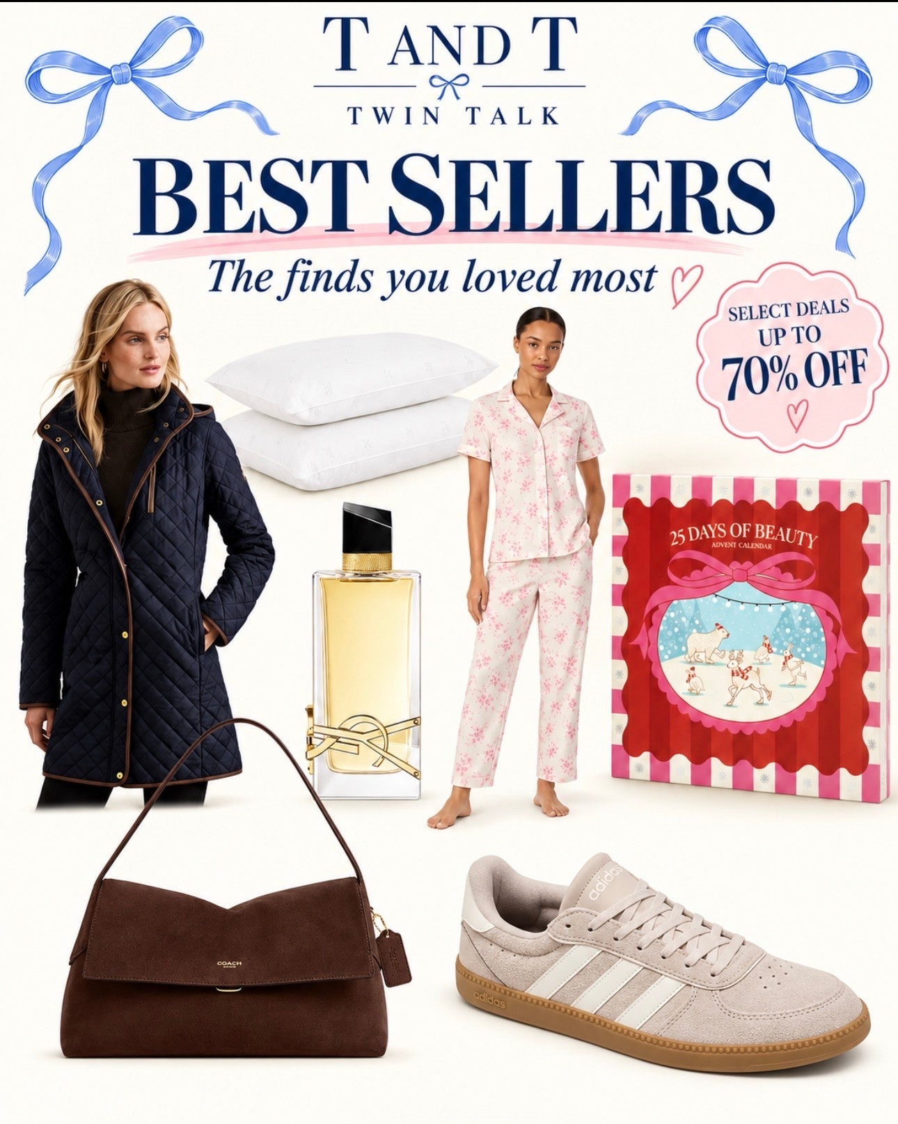Let me tell you why!

Jacket is perfect for fall into winter and covers the bum!
Pillows get great reviews and are now 70% off!
Pj are super cute!
Advent calendar! Great to get now before they are all gone! This one is such a deal!
Viral perfume loved among teens to adults!
Suede bag! Yes, please!
Huge sale in sleeker tennies!
