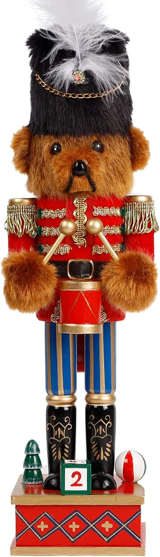 Joliyoou 14 Inch Christmas Nutcracker Figures, Wooden Nutcracker Bear Drummer Ornaments, Large Xm... | Amazon (CA)