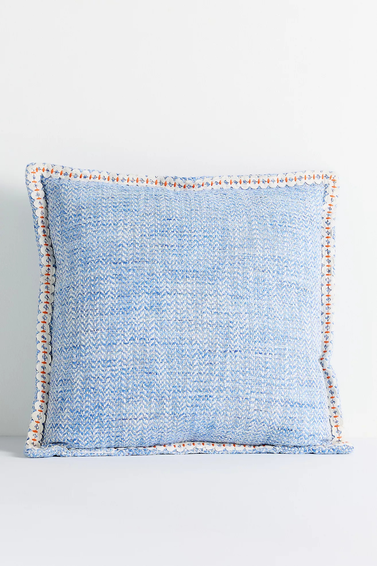 Bermuda Woven Embellished Edge Indoor/Outdoor Pillow | Anthropologie (US)