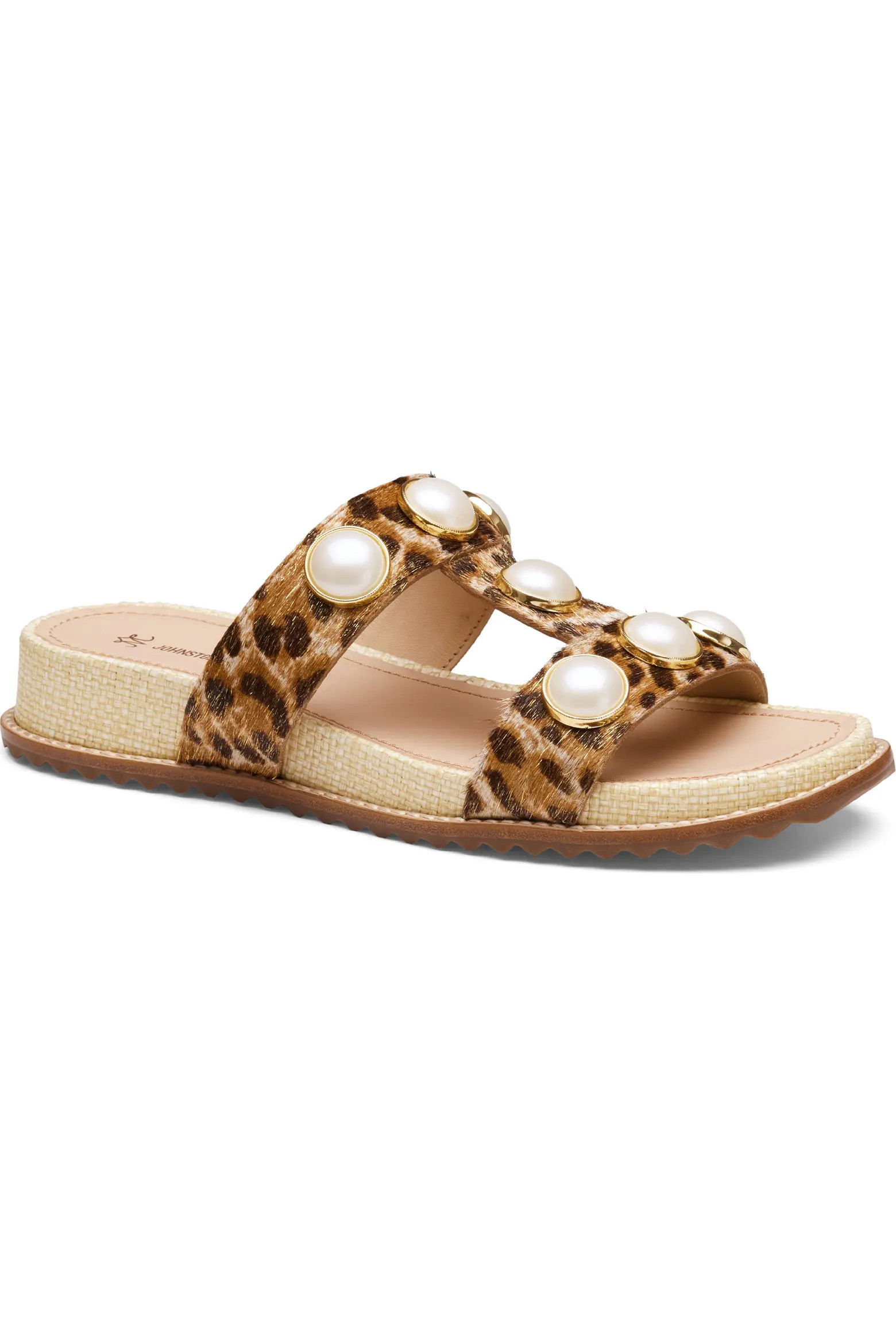 Chandler Embellished Genuine Calf Hair Wedge Slide Sandal (Women) | Nordstrom | Nordstrom