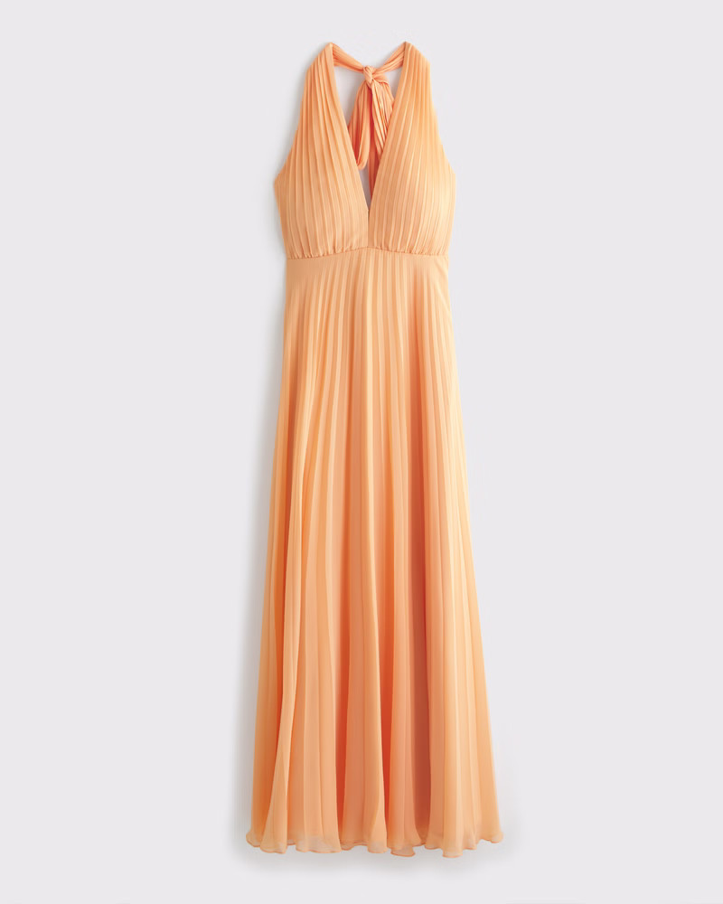 Women's The A&F Giselle Halter Maxi Dress | Women's New Arrivals | Abercrombie.com | Abercrombie & Fitch (US)
