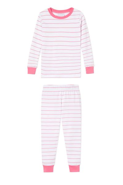 Kids Long-Long Set in Rose | LAKE Pajamas