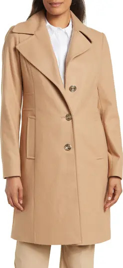 Michael Kors Single Breasted Wool Blend Tailored Coat | Nordstromrack | Nordstrom Rack