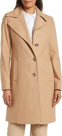 Michael Kors Single Breasted Wool Blend Tailored Coat | Nordstromrack | Nordstrom Rack