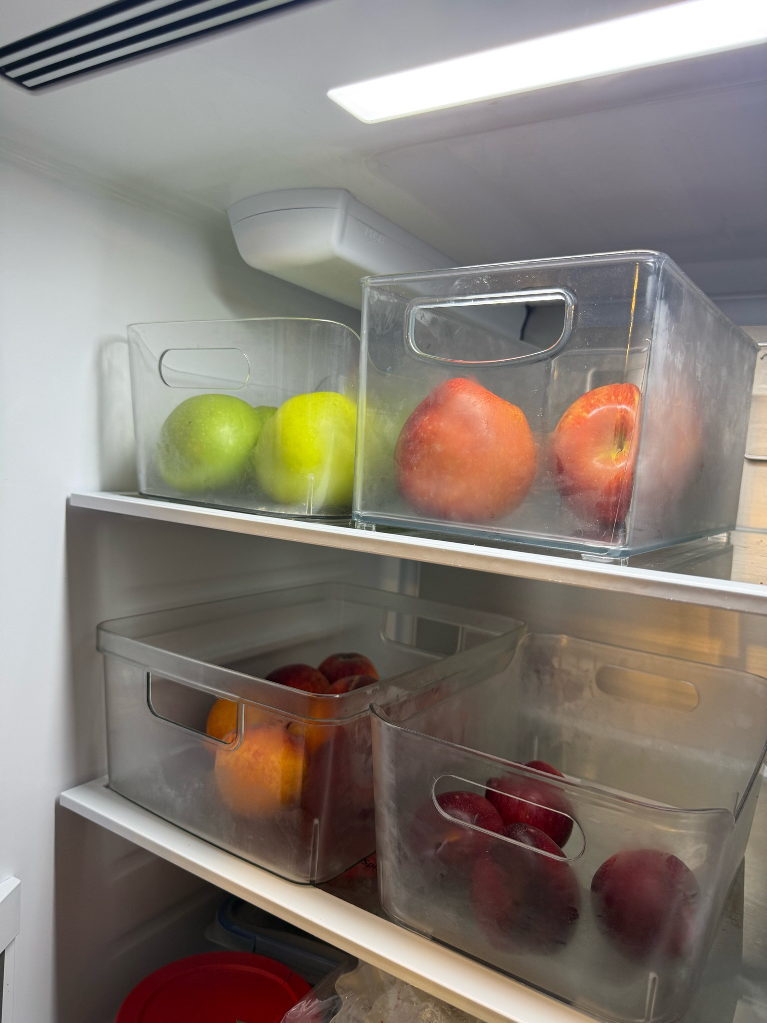 Love these bins to organize stuff in fridge or pantry