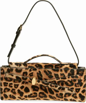 Veronica Beard Leopard Print Genuine Calf Hair Dash Clutch | Nordstrom | Nordstrom