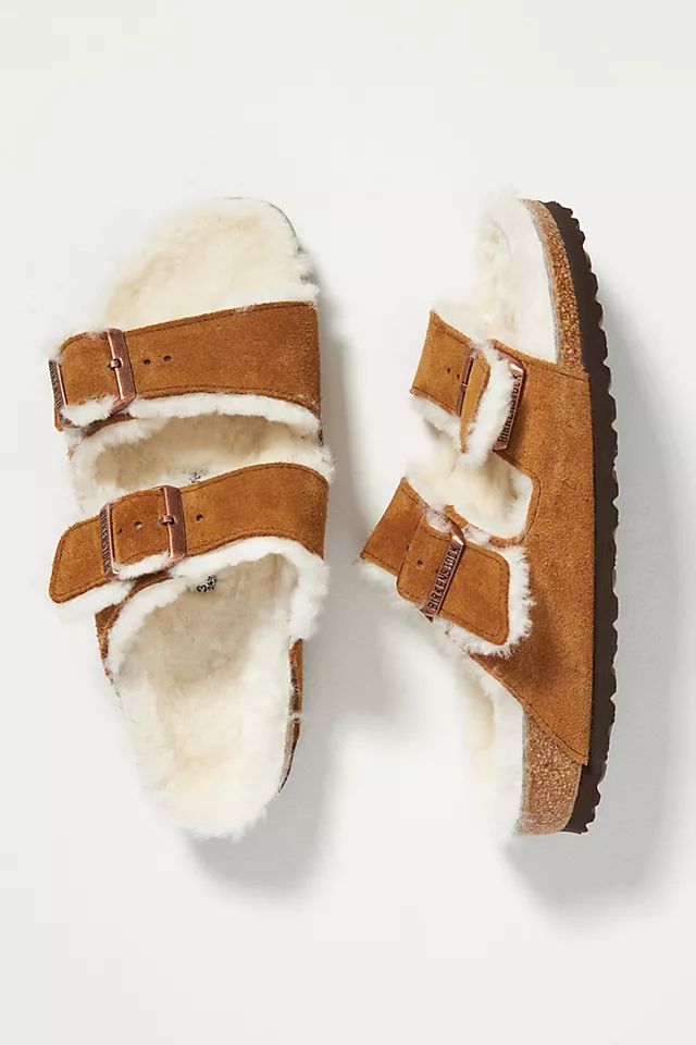 Birkenstock Arizona Shearling-Lined Sandals | Anthropologie (US)