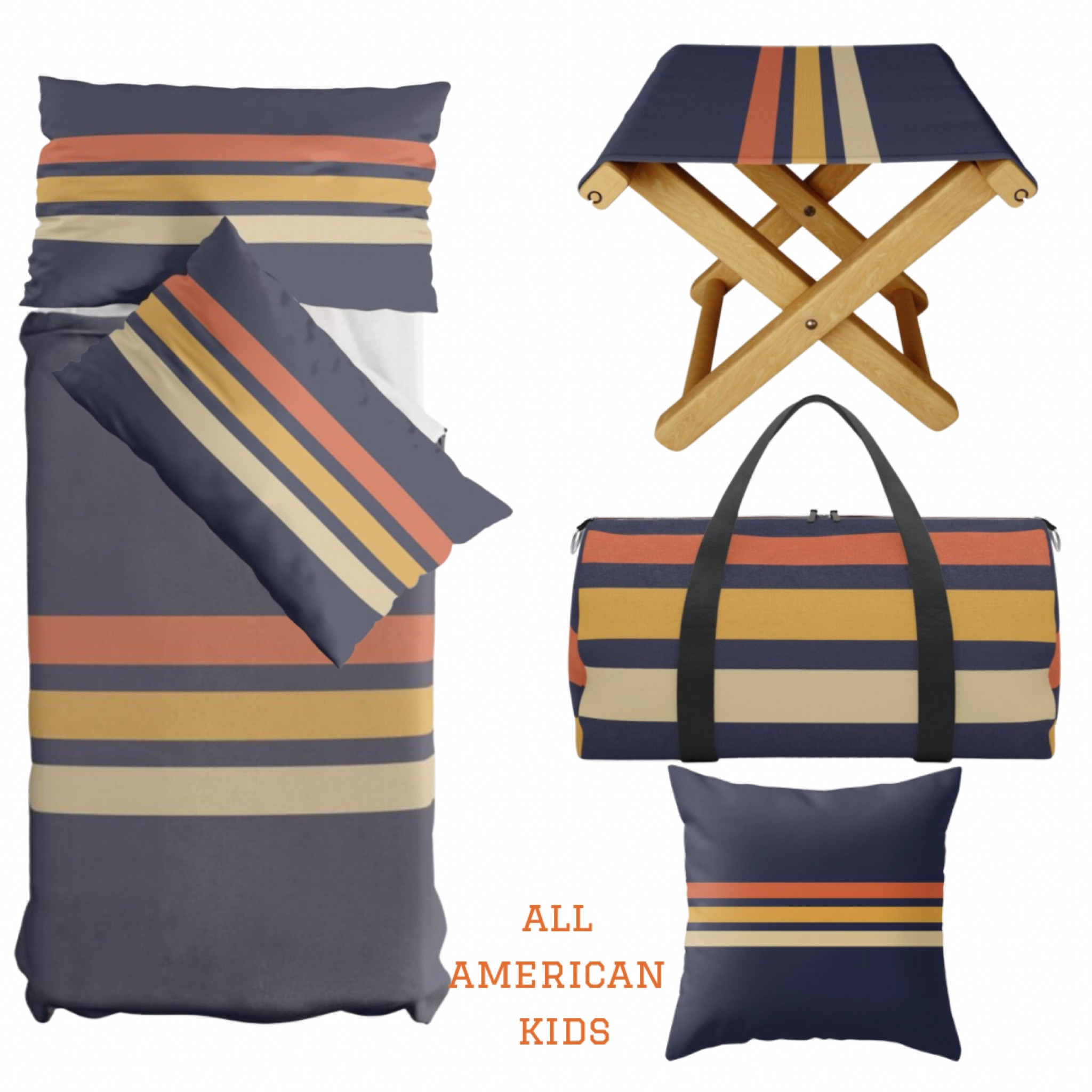 Camping or going to college? Guest room or nursery? We love this retro take on baby bedding! How fun is the fold up stool! Dorm room inspo, dorm room decor, back to school, back to campus 

#LTKhome #LTKBacktoSchool #LTKkids
