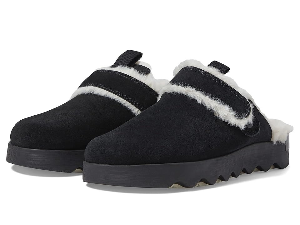 SOREL Viibetm Clog Suede Cozy Women's Clog/Mule Shoes Black/Natural : 10 B - Medium, Leather | Zappos