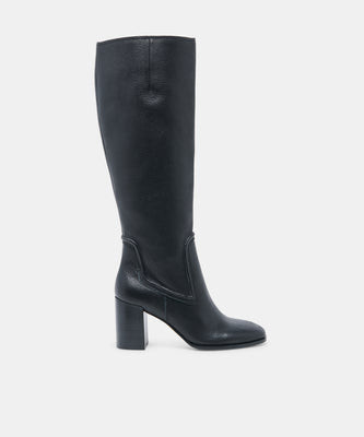 Fuego Boots in Black Leather Size 10.5 By Dolce Vita | DolceVita.com