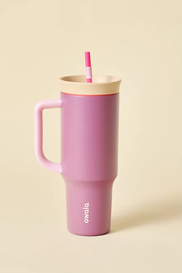 Owala Stainless Steel Insulated 40 oz Tumbler in Smell The Roses at Urban Outfitters | Urban Outfitters (US and RoW)