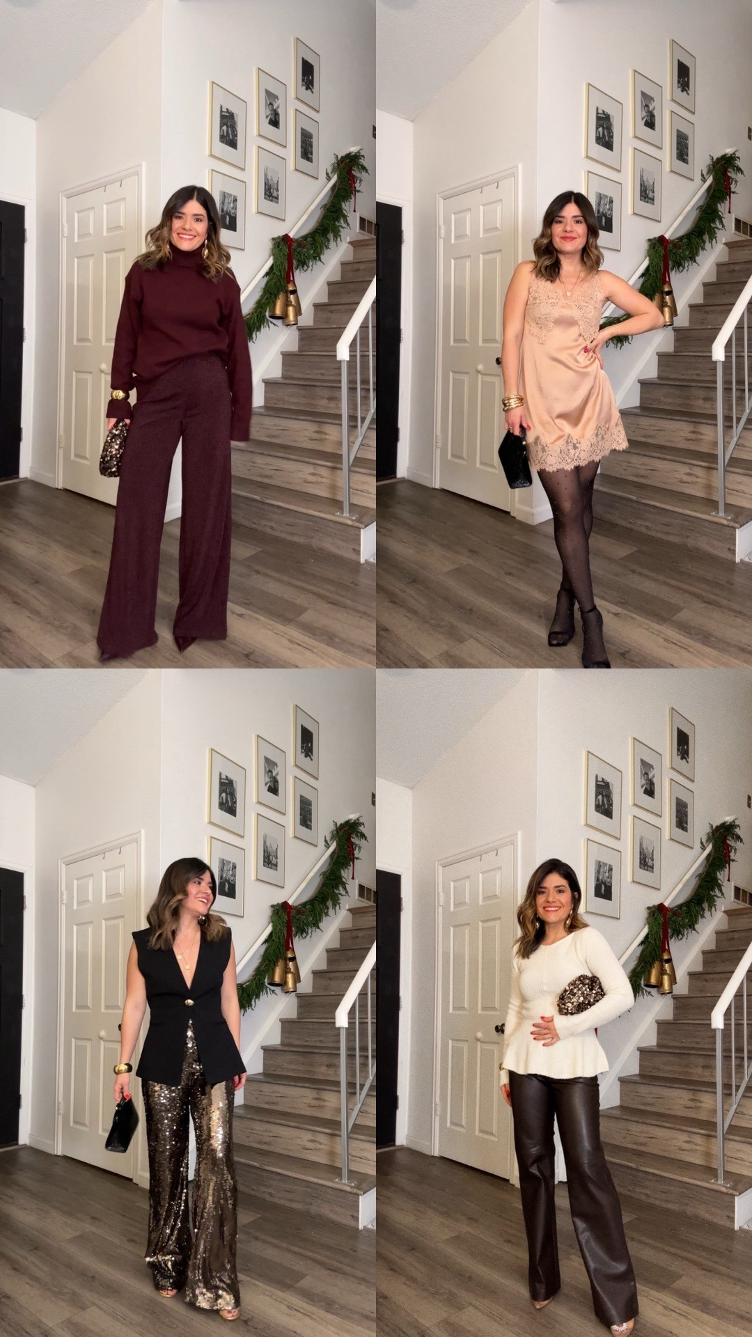 4 holiday looks under $50!!
Sweater size small
Pants size 4
Dress size small
Black top size  xs 
Knit top size xs

#LTKHoliday #LTKFindsUnder50 #LTKootd