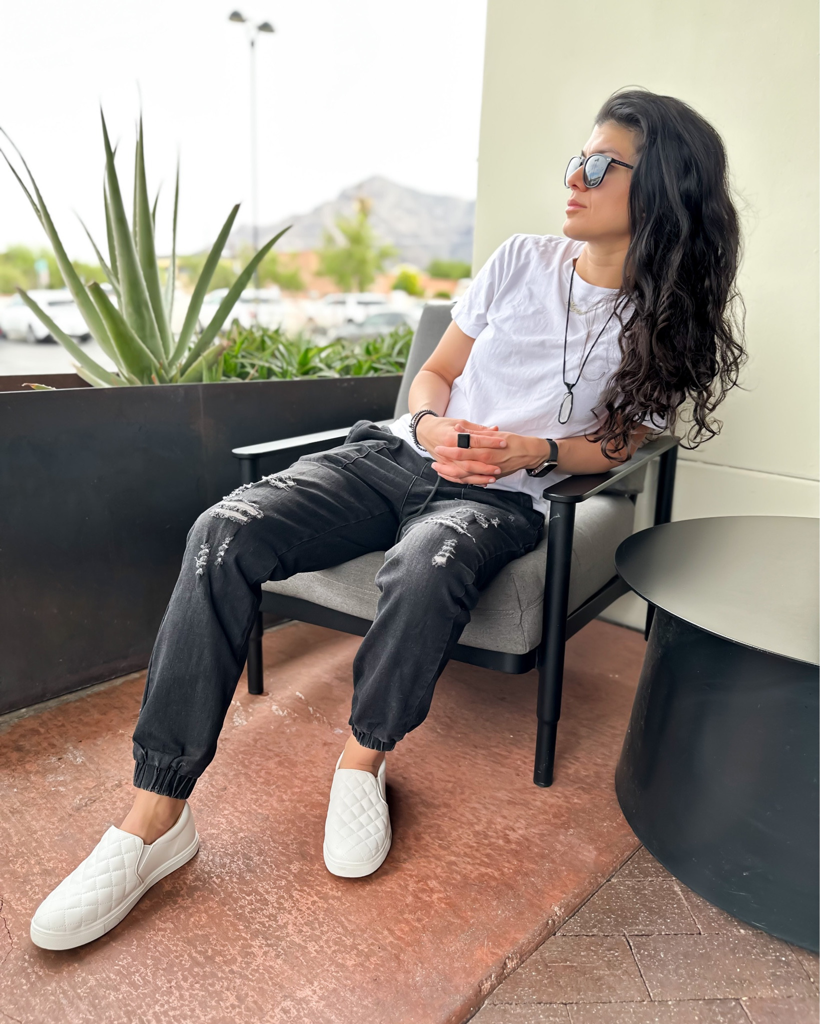 Street lounge style 🖤😎
 #streetstyle #summerstyle #tomboy #tomboystyle #joggers #loafers

#LTKfit #LTKshoecrush #LTKstyletip