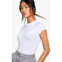 Womens Basic Cotton Cropped Baby T-Shirt - White - 4 | boohoo (US & Canada)