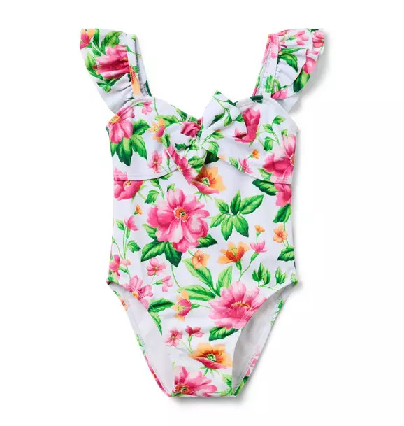 Recycled Floral Twist Front Swimsuit | Janie and Jack