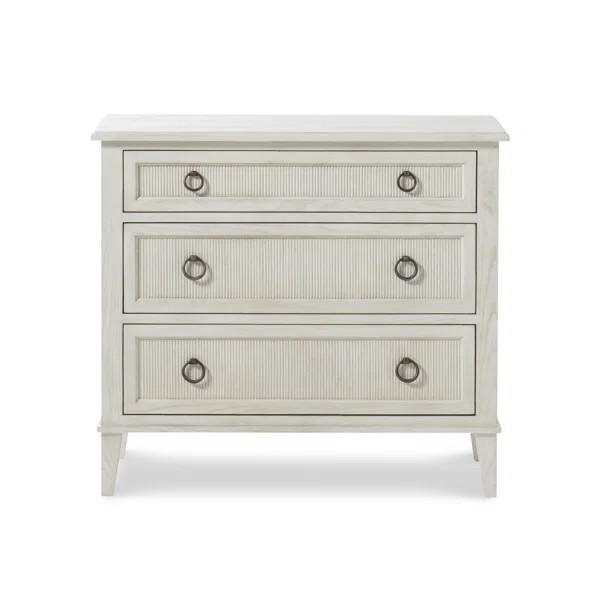 3 - Drawer Nightstand in Chalk | Wayfair North America