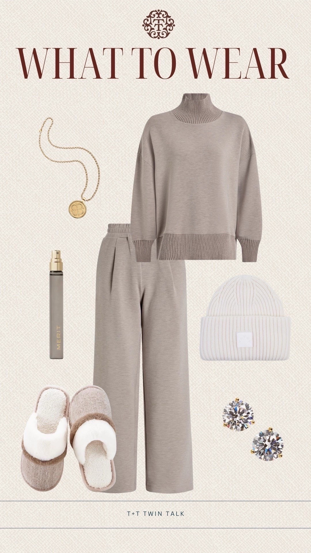 T+T what to wear. This matching set from Varley is a must have for lounging around the house in comfort and style. Add cozy slippers, a warm beanie, and simple jewelry to pull the whole look together.

#LTKOver40 #LTKMidsize #LTKSeasonal