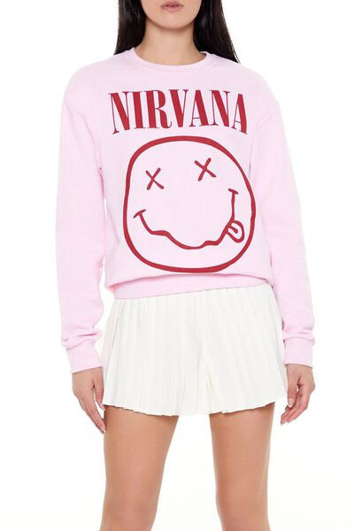 Fleece Nirvana Graphic Pullover | Forever 21