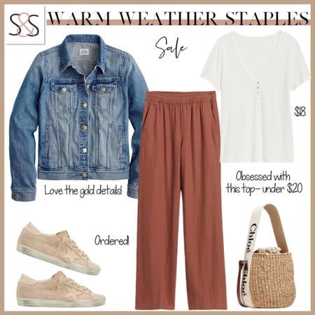 Linen pants and comfy tee perfect as workwear and for teacher outfits on sale

#LTKsalealert #LTKworkwear #LTKunder50