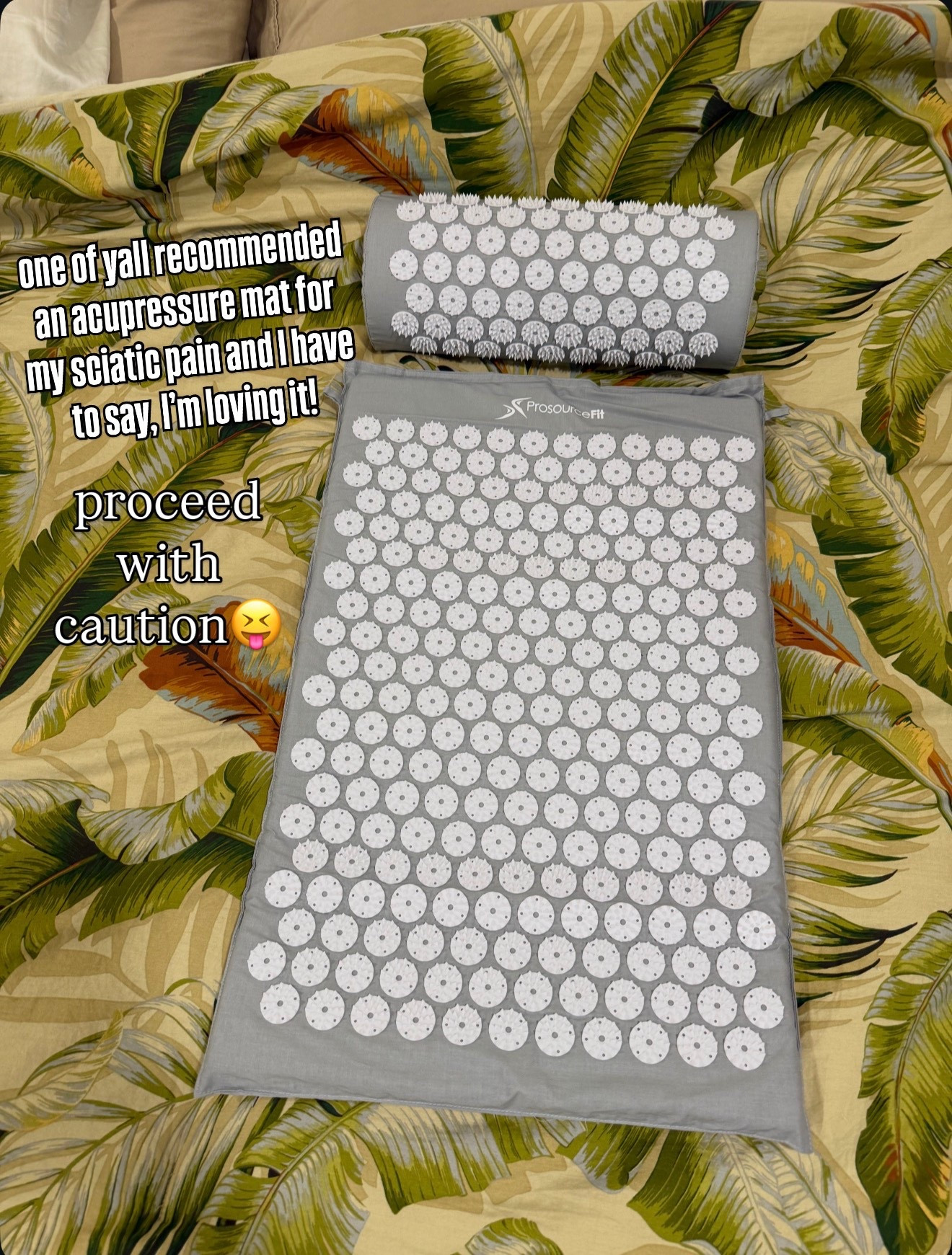 Laying on this has helped with my sciatic issues in my right butt cheek👌🏼👌🏼