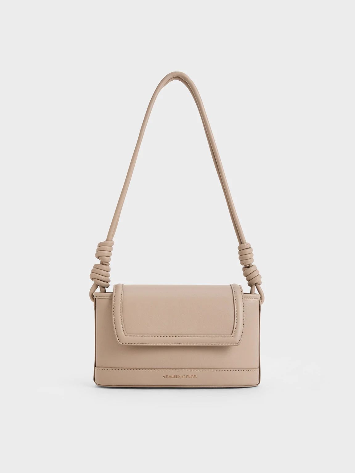 Taupe Sabine Knotted-Strap Bag | CHARLES & KEITH | Charles & Keith US
