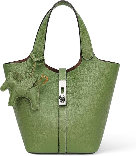 Tote Bag for Women Vegan Leather Bucket Purse for Women Top Handle Handbag Shoulder Bag with Deta... | Amazon (US)