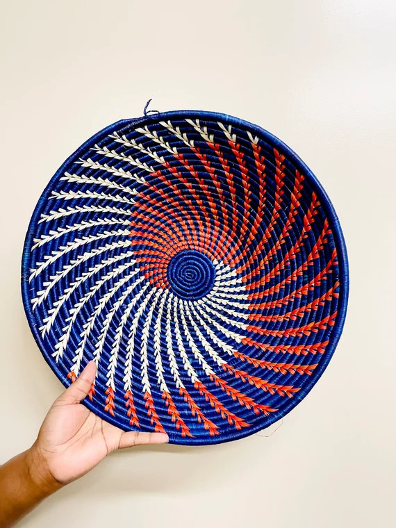 Boho Wall Decordecorative Basket Raffia Basket Handmade | Etsy | Etsy (US)