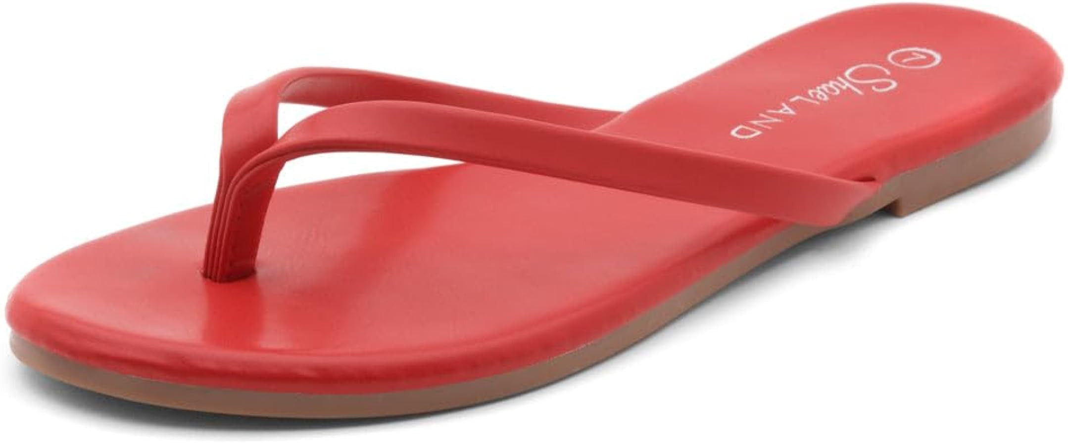Shoe Land Womens Falema Flip Flops Casual Thong flat sandals Slip on Slides Lightweight Comfortab... | Amazon (US)