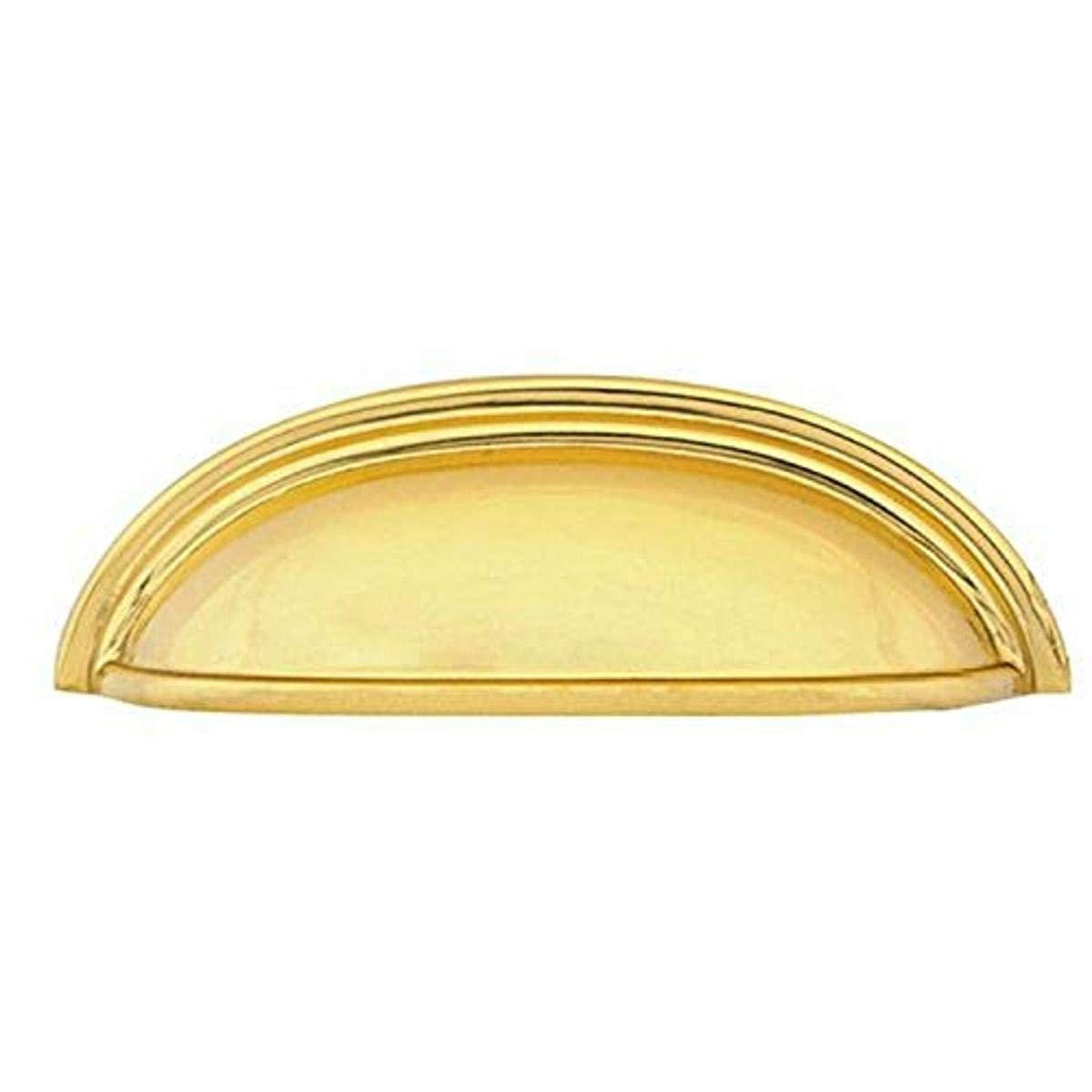 Emtek 86123US3 EMT Cup Pull Polished Brass, CENTER TO CENTER 3" | Amazon (US)