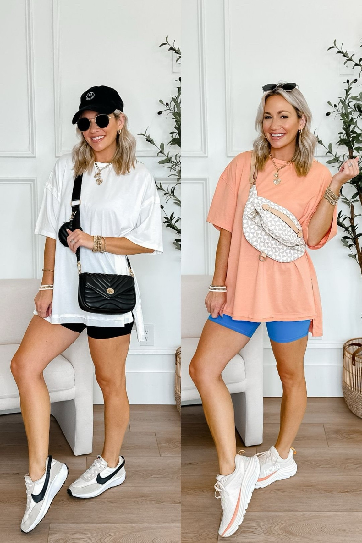Amazon oversized t shirt under $20// I sized down 1 size. Perfect for summer casual outfits! 