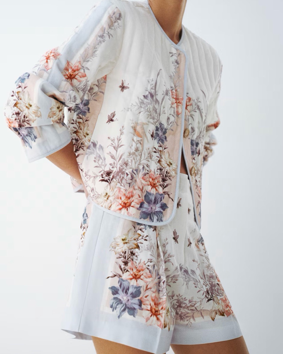 Linen floral quilted jacket and shorts matching set

#LTKSeasonal