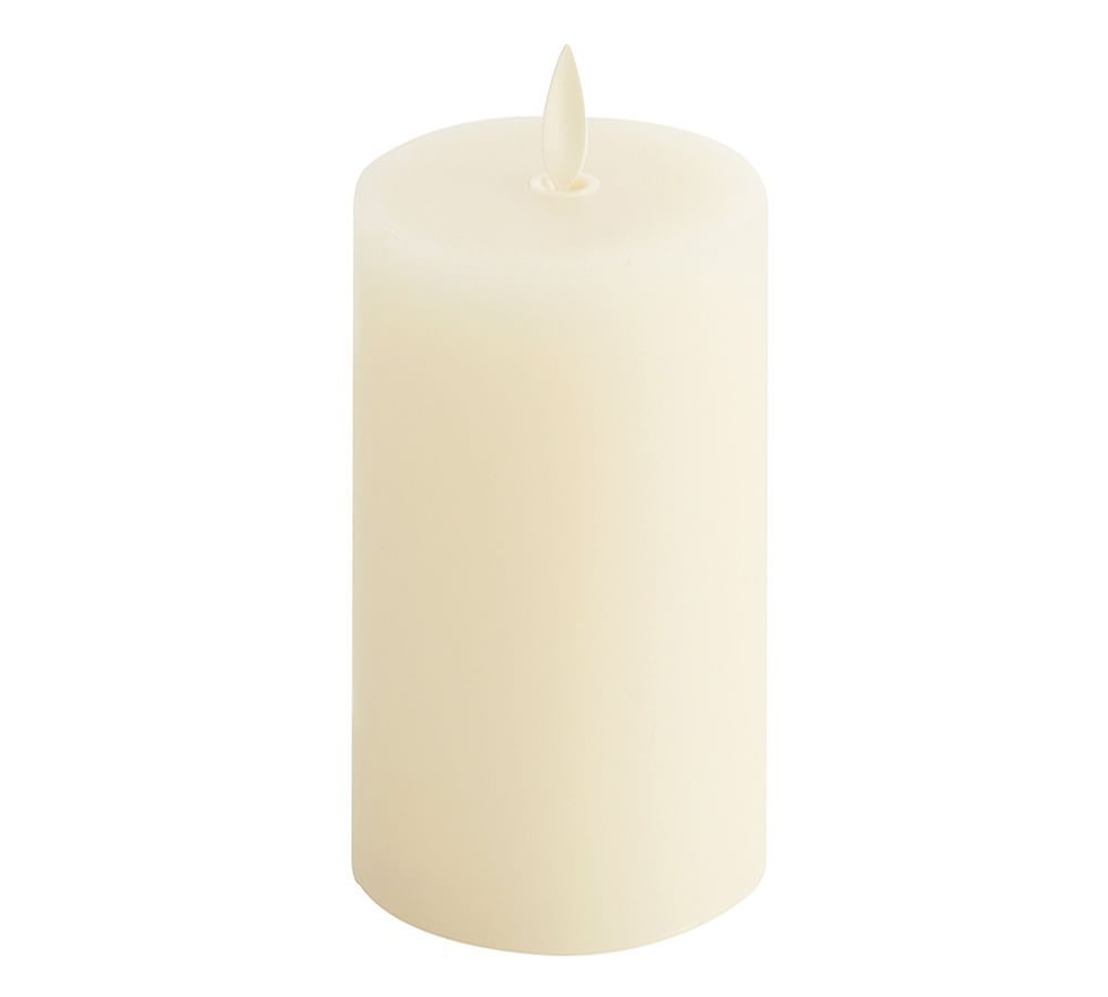 Premium Flickering Flameless Wax Pillar Candle | Pottery Barn (US)