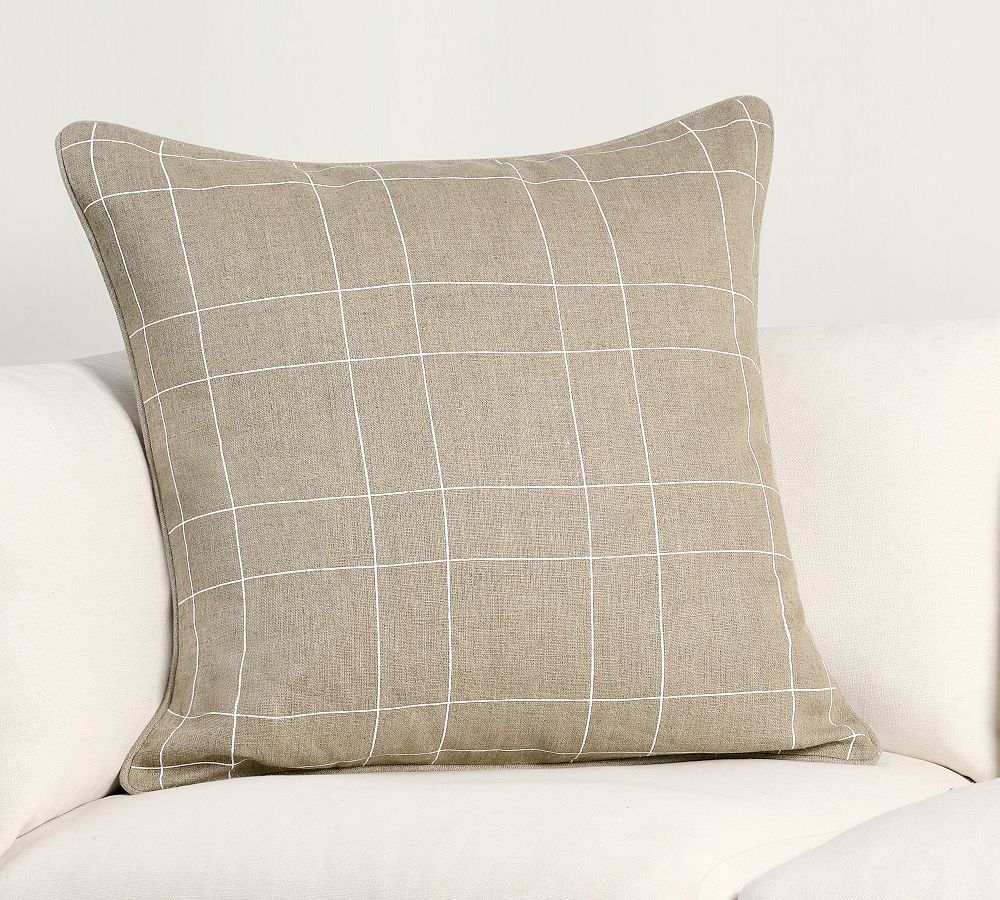 Lizana Belgian Flax Linen Pillow Cover | Pottery Barn (US)