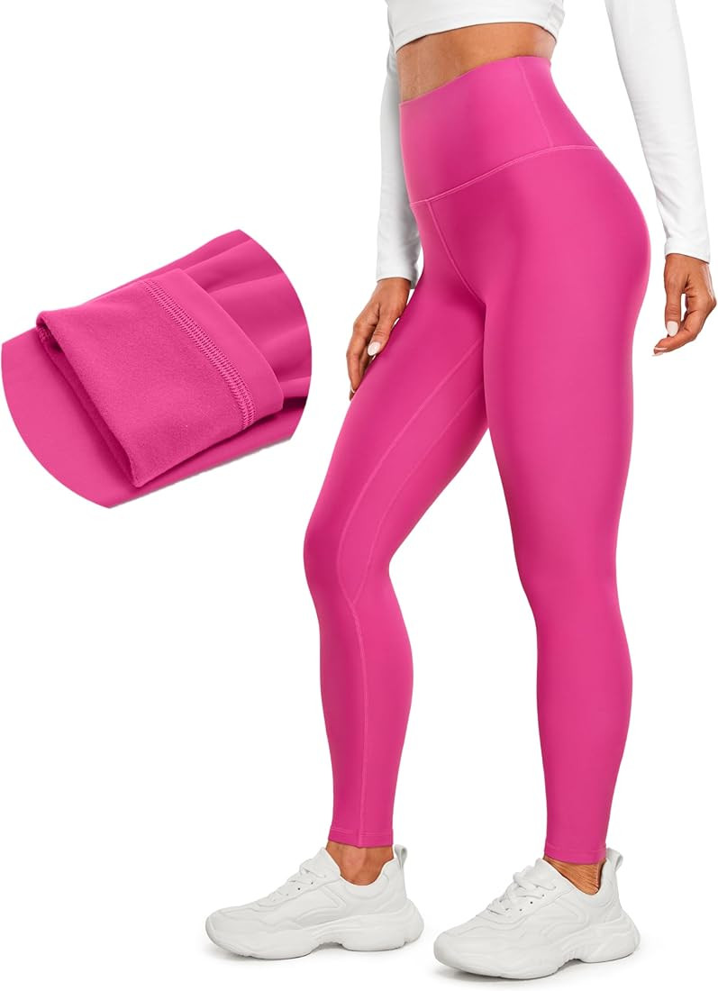 CRZ YOGA Thermal Fleece Lined Leggings Women 28'' - Winter Warm Workout Hiking Pants High Waisted... | Amazon (US)