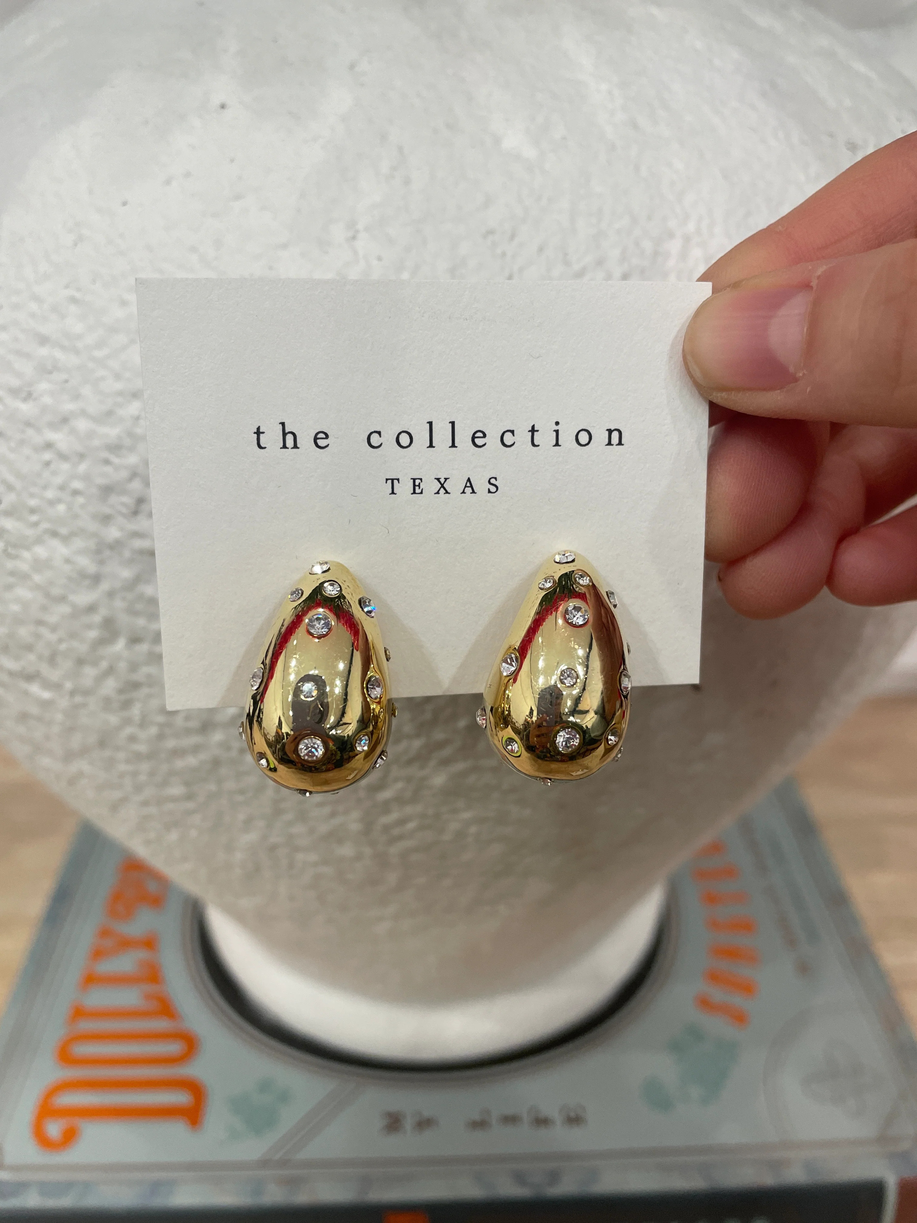 Teardrop Gold Earrings Diamond | The Collection TX 