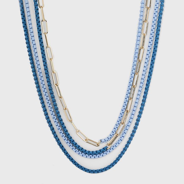 Multi-Strand Matte Spray Chain Necklace - A New Day™ | Target