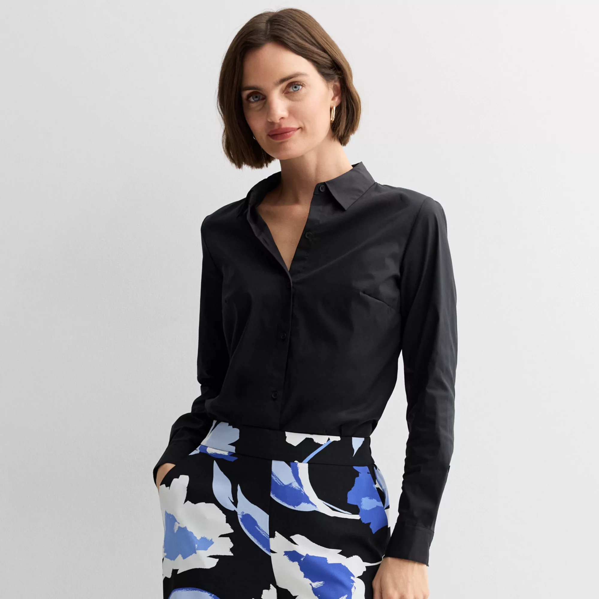 Women's Nine West Long Sleeve Structured Shirt | Kohl's