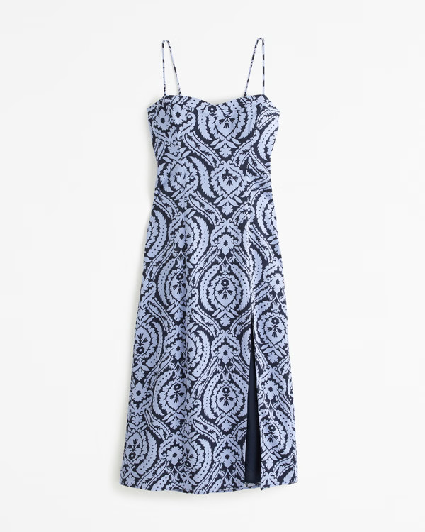 The A&F Camille Midi Dress | Abercrombie & Fitch (US)