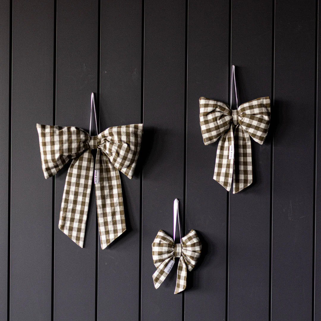 Striped Blue Fabric Bows | By Luxe B Co. | luxe bCO