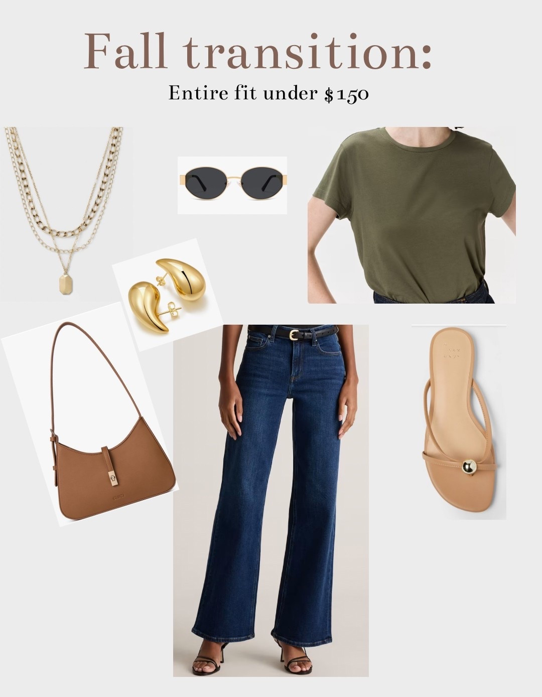 Entire fit under $150? Including accessories!? Yes please!👏🏼🍂

#fallcolors #fit #ootd #fall #falltransition #jeans #jewelry #seasonal 

#LTKSeasonal #LTKautumn #LTKFindsUnder50