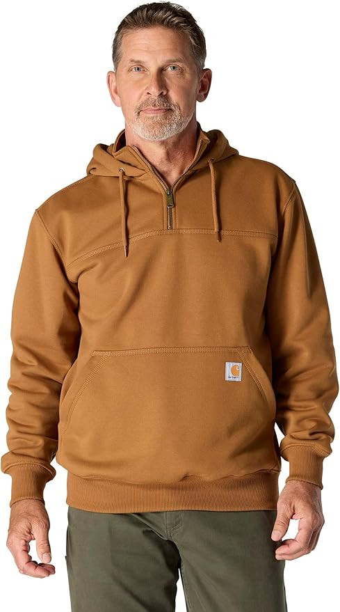Carhartt mens Rain Defender Loose Fit Heavyweight Quarter-zip Sweatshirt | Amazon (US)