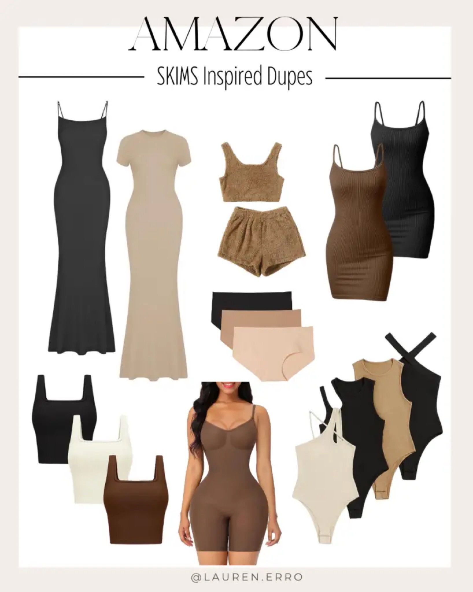 Skims inspired dupes on Amazon!
.
.
.
Skims, bodycon, shapewear, sets, underwear, bodysuits , tanks, tops, shorts

#LTKstyletip #LTKfindsunder50 #LTKmidsize