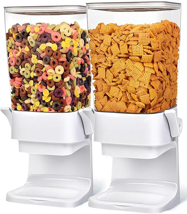 Cereal Dispenser Countertop 2pcs,5.5L Cereal Containers Storage Dispenser for Pantry,Dry Food Sto... | Amazon (US)