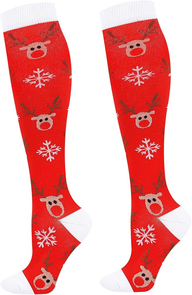 Junely Compression Socks for Women Knee High Festival for Running Athletic Nurses Pregnant Women ... | Amazon (US)