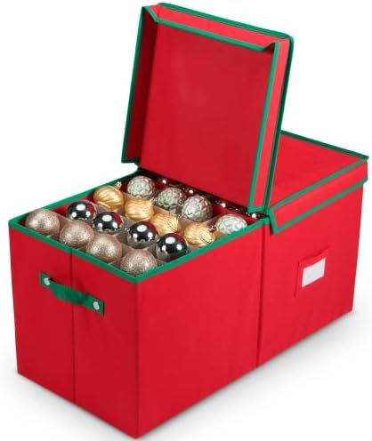 pakkon Christmas Ornament Storage Box - 24x12x12 Inch Container for Up to 3-Inch Ornaments and Decor | Amazon (US)