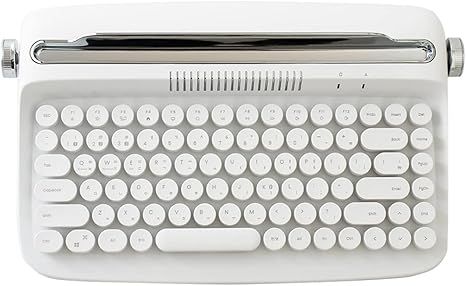 YUNZII ACTTO B303 Wireless Typewriter Keyboard, Retro Bluetooth Aesthetic Keyboard with Integrate... | Amazon (US)