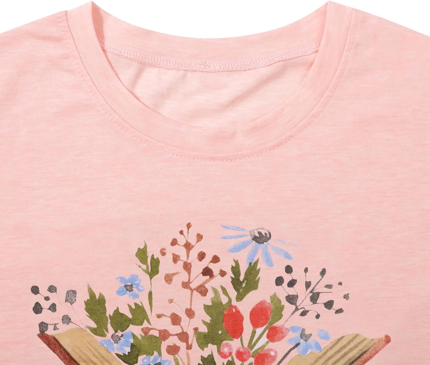 Book Lovers T-Shirt Women Funny Wildflowers Book Reading Shirt Cute Book Lover Gift Shirts Teache... | Amazon (US)