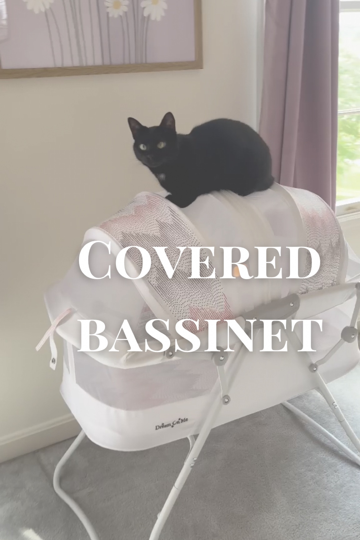 A covered bassinet option for parents who want to keep kitty out of baby’s sleep space 🐾 