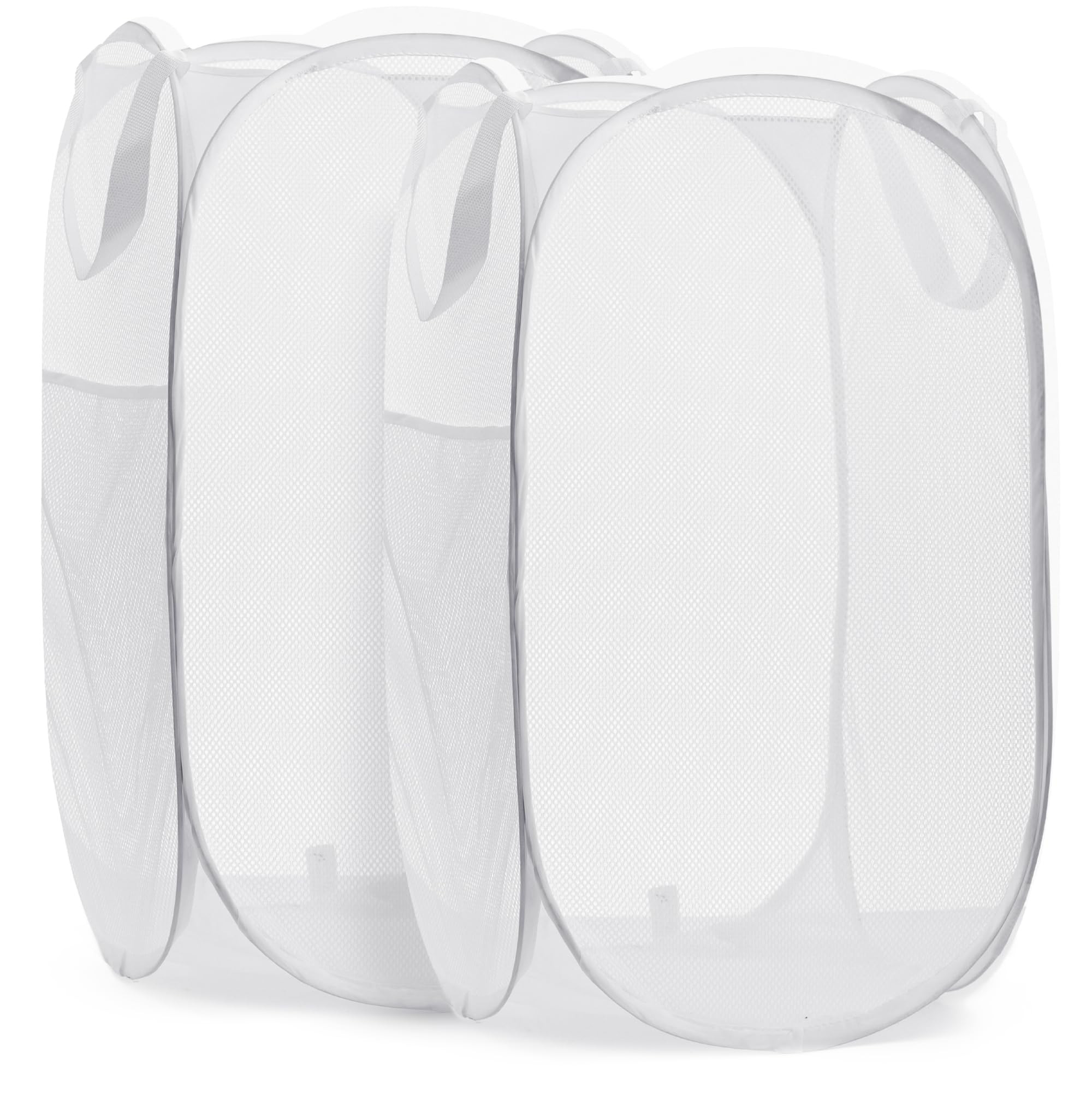 Handy Laundry Collapsible Mesh Pop Up Hamper with Wide Opening and Side Pocket - Breathable, Stur... | Amazon (US)